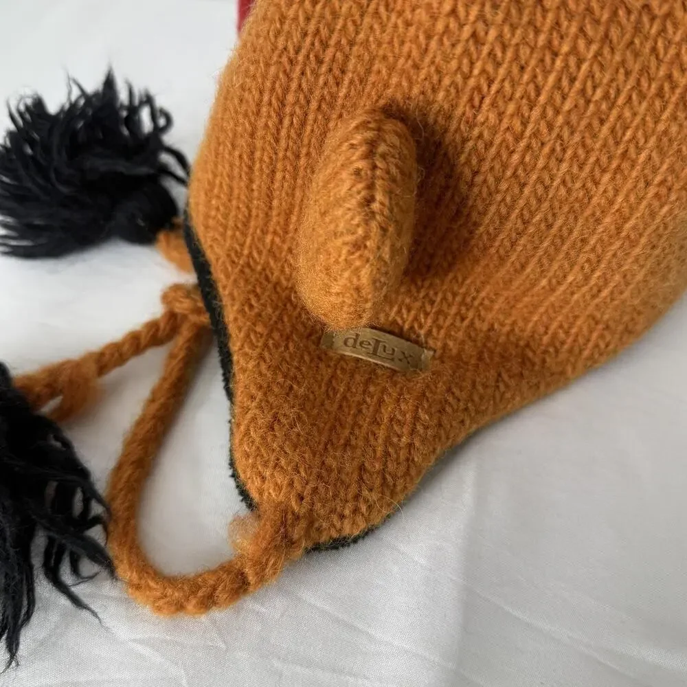 Delux Hat Knitwits Ernie Adult Knit Beanie Wool Sesame Street Winter Ear Flap